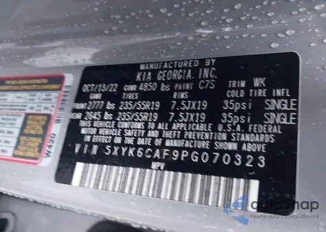 2023 Kia Sportage X-Line z USA, uszkodzony, nr VIN 5XYK6CAF9PG070323